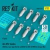 RESKIT RS32-0537 AN-M57 bombs (250 lbs, box-type fin) for all USAF & RAF of WW2 & Korean War (8 pcs) (3D Printed) 1/32